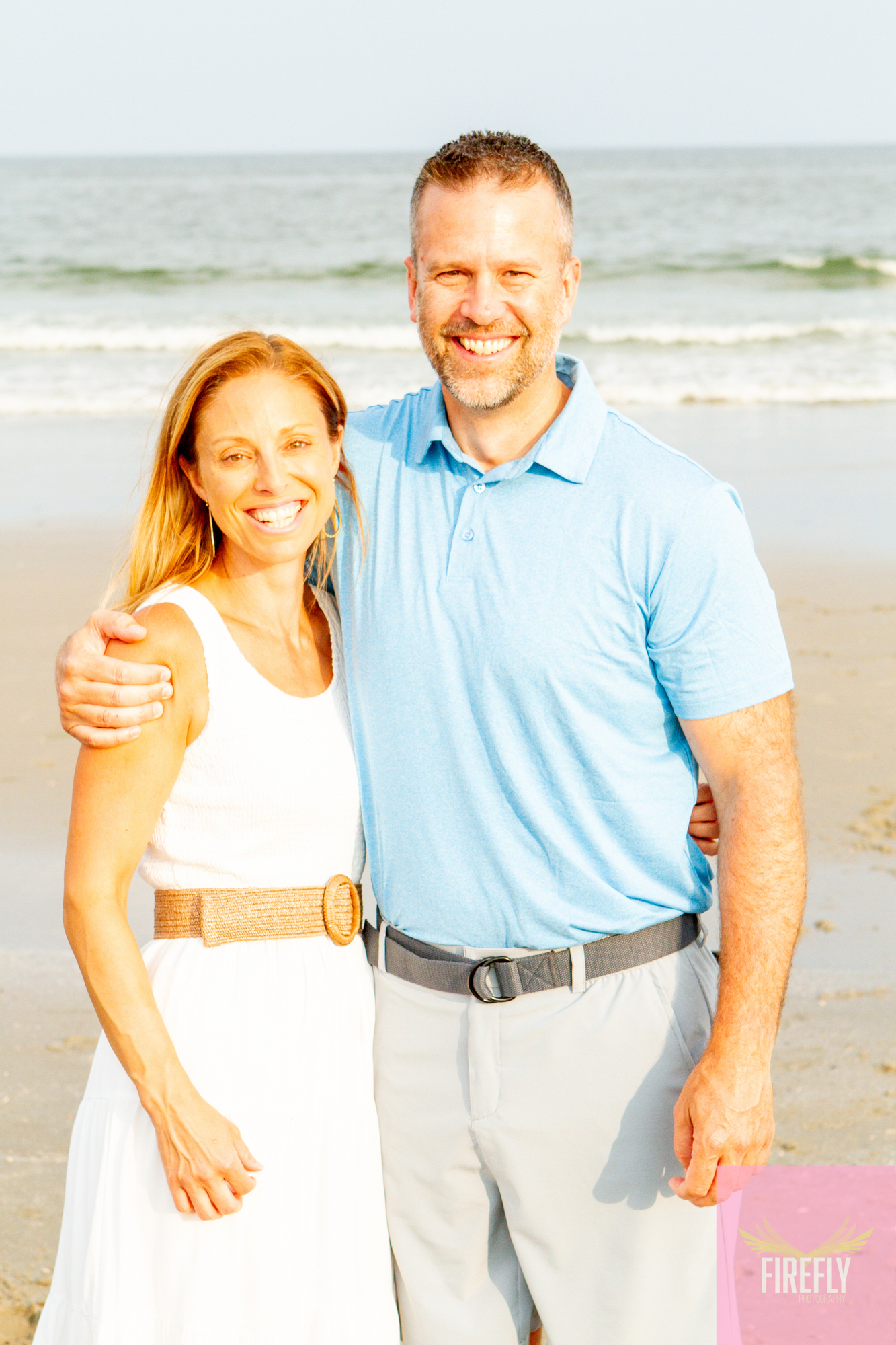 Couple beach portrait at the New Jersey shore